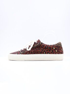 Madewell Sidewalk Brown Leopard Print Calf Hair Low Top Sneakers - 9